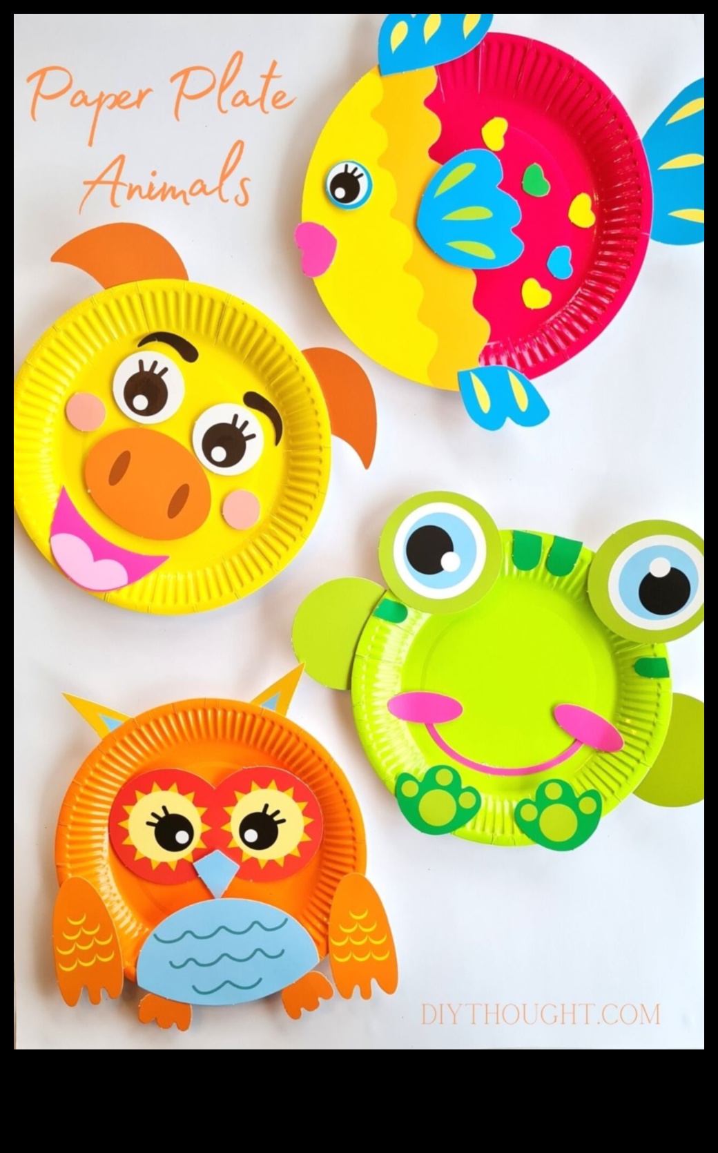Χαριτωμένα και δημιουργικά χάρτινα ζώα 3 DIY Kids' Paper Plate Animals: Crafting Imaginative Creatures